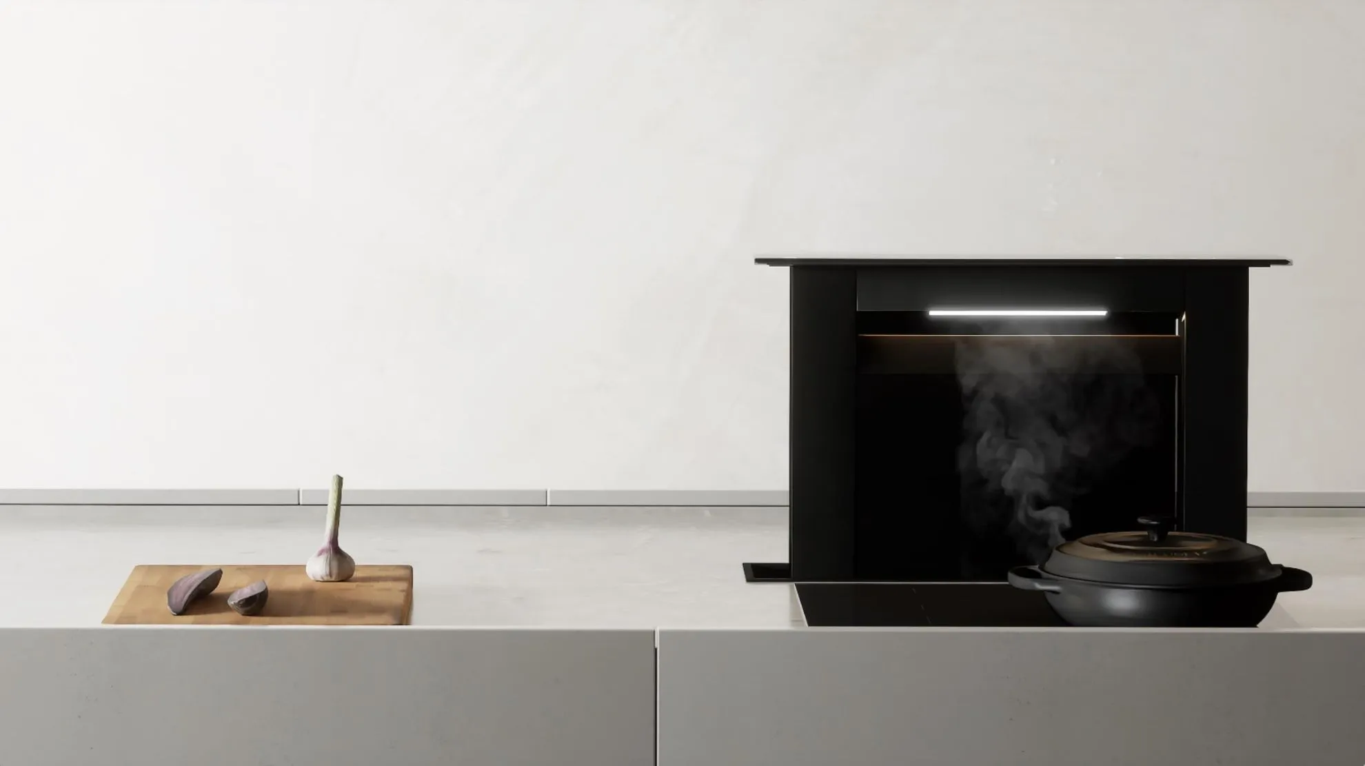 Downdraft kitchen hoods